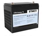 ETM-TEC 75Ah Lithium accu